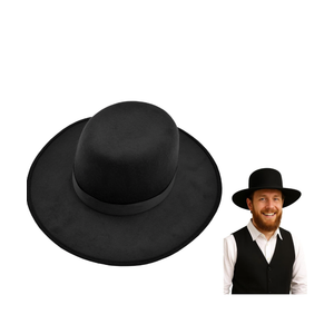 Nicky Bigs Novelties Deluxe Adult Black Wide Brim Spanish Hat Amish Mexican Gaucho Plague Doctor Padre Priest Hats Costume