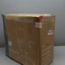 Sweetcrispy Office Computer Desk Chair, Ergonomic Mid-Back Mesh Rolling Work Swivel Task Chairs with Wheels, Comfortable Lumbar Support, Comfy Flip-up Arms for Home, Bedroom, Study, Student, Black