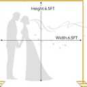 GIB 6.5FT Heavy Duty Backdrop Stand with Base, Gold Metal Square Wedding Arch Balloon Frame Background Decor for Shower Birthday Parties Anniversary Ceremony Decoration