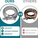 3 inch V Band Clamp, Exhaust V Band Clamp 3 inch with Male Female Flanges 304 Stainless Steel(1pcs)