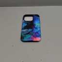 Case Compatible with iPhone 15 Pro,Blue Black Patterm Hybrid 2-Layer Hard Shell+Silicone Double Protective Scratch-Resistant Shockproof Case for iPhone 15 Pro