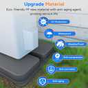 Mini Split Pad for Condenser: Ground Base for Air Conditioner Outdoor Condenser Units, Plastic Equipment Pad for Ductless Minisplit Heat Pump Systems HAVC, Gray, 34.6" x 18.1" x 2"