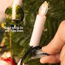Minetom Christmas Candle String Lights, 48FT 50 LED Candle Lights for Indoor Outdoor, Connectable Flameless Candle Lights with Clips for Xmas Tree Holiday Seasonal Celebration Decoration, Warm White