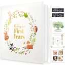 Keepsake Baby Memory Book, Girl, Boy  Beautiful First 5 Year Journal Book, 100 Pages Newborn Milestone Scrapbook, From Pregnancy to Age 5, First Time Mom Gifts for Baby Shower, Gender Neutral (Muse)