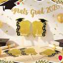 Gilprop 24 Pcs Graduation Cutout Face Fans with Handle Double Sided Personalized Grad Party Supplies Class of 2026 Grad Photo Props Blank DIY Photo Frame Graduation Party Souvenirs