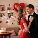 6 x Wedding Gifts for Couples 2025 - First Christmas Wedding Ornament for Newly Engaged Couples, Bridal Shower Gift, Newlywed & Just Married Gift for Bride and Groom,Stocking Stuffers for Women (Mr & Mrs)