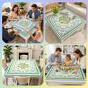 Floral American Mahjong Mat for Table 33" Rolled Packaging for Mahjong Set, Large