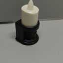 Meonum Flickering Flameless Candle Night Light Plug in, Dimmable LED Nightlight with Dusk to Dawn Sensor, Decorative Candle Light for Bedroom, Hallway, Bathroom (1 Pcs,Warm Yellow & Brown Base)