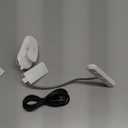 Gritin Rechargeable Book Light for Reading in Bed with 19 LED &Memory Function-Eye Caring 3 Color Temperatures,5 Brightness Levels,80 Hrs Runtime Flexible Goose Neck Clip on Light-White