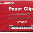 ACCO Paper Clips, Jumbo, Smooth, 100 Clips/Box, 1 Box (72580)