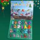 2025 Mini 3D Printed Animals Christmas Advent Calendar, 24 piece articulated flexible figurine toy Set, Birthday gifts for boys and girls, party gifts