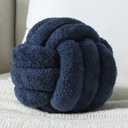 Knot Pillow - Throw Pillows Room Décor Couch Pillow for Living Room Relieve Stress, Decorative Pillows Round Knot Cushion Pet Toy, Navy 8 Inch