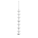 Whitmor 6 Tier Floor-To-Ceiling Shoe Spinner - Adjustable with Basket