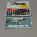 ARTISTRO Watercolor Paint Set, Vivid Colors in Portable Box, Palette set, Including Metallic and Fluorescent Colors. Perfect Travel Watercolor Set for Artists, Amateur Hobbyists and Painting