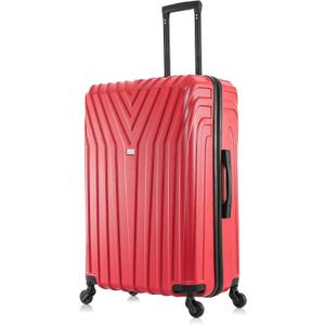 InUSA VASTY Luggage with Spinner Wheels | Durable Lightweight Hardside Suitcase, Travel Bag with Handle and Trolley, 28-Inch Large Checked Luggage | Red
