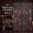 SERISSA Oriental 8x10 Large Area Rug for Living Room,Washable Rug Non Slip