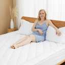 Twin XL Mattress Pad Cotton Mattress Pad Cover for College Dorm Quilted Mattress Cover 18-22" Deep Pocket Mattress Protector Twin XL Size Thin Down Alternative Filling Noiseless & Breathable