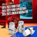 SUCOSO 14x1.5 Lug Nuts for F150, OEM Stock Solid One Piece Design Wheel Lugnuts for 2015-2023 Ford F-150 Expedition Lincoln Navigator Replacement Ford OE Factory ACPZ1012B 611008 Lugs Anti-Rust