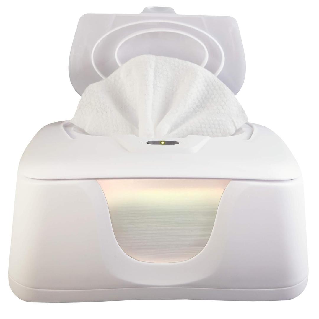 GOGO Pure Baby Wet Wipe Warmer and Wet Wipe Dispenser, Advanced Features - 4 Bright Auto Off LED Ample Lights for Nighttime Changes, Dual Heat for Baby's Comfort