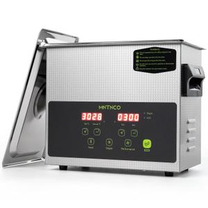 3L Commercial Ultrasonic Cleaner, ECO Mode, Heating, Degas Mode, ECO Energy-Saving Ultrasonic Cleaning Machine Excellent for Labs,Carburetor,Jewelry,Dentures,Automotive & Industrial Parts.