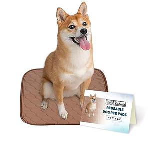 EZwhelp Reusable Dog Pee Pads - Waterproof Training Pads for Dogs, Washable & Sanitary, Rounded Corners, Laminated, Lightweight, and Durable,Pet Essentials for Puppy Training and Whelping - 17" x 20"