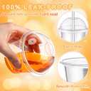 Jingmore 400 Pcs Plastic Dessert Cups with Lids and Spoons, 8 oz 9 oz Clear Dessert Parfait Appetizer Cups Square Disposable Party Serving for Yogurt Puddings Fruits Ice Creams Cakes