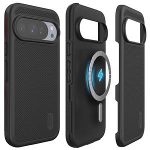 TUDIA MergeGrip [Compatible with Magsafe & Pixelsnap] Cases for Google Pixel 10 / Pixel 10 Pro Case 2025 – [Military Grade Drop Tested] Dual Layer Slim Shockproof Heavy Duty Protection - Black
