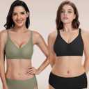 habibee Bra for Women No Underwire Comfort Seamless Bras Push Up Wireless Bras Full Coverage Bralettes, Bra Extender (L)