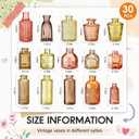 Yaomiao 30 Pcs Vases Bulk Colored Flower Glass Bud Vases Valentine Vintage Colored Glass Bottles Colorful Rustic Embossed for Home Wedding Table Decorations Gifts(Orange Yellow Series)