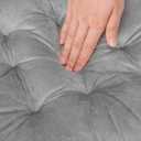 4 Pack Seat Cushion/Chair Cushion Pads for Dining Chairs, Office Chair, Floor, Machine Wash & Dryer Friendly (Flannel 17"×17", Grey)