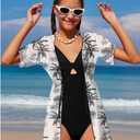 Girls Swimsuit One Piece Control Front Cross Ruched Tie Back Bathing Suit Swimwear with Drawstring Cover Up 9-16T (11-12 Years, Black)