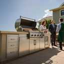 VEVOR Outdoor Kitchen Drawers 18.11" W x 23.23" D x 23.23" H, Triple-Access Stainless Steel Modular Drawer Cabinet with Handles, BBQ Island Drawer for Outdoor Kitchen or BBQ Island Patio Grill Station