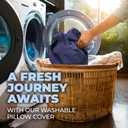 Air Bow Comfortable Travel Pillow - Airplane Pillow for Head, Neck, & Chin Rest, Inflatable & Soft Neck Pillow - Durable Material with Hygienic & Washable Cover, Easy to Inflate & Deflate (Gray)