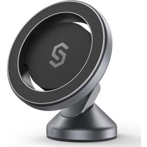 SYNCWIRE for MagSafe Car Mount - 360 Rotation Magnetic Phone Holder for Car Dashboard, Strong Magnets Car Phone Holder Mount Compatible iPhone 16 Pro Max 15 14 13 12,Samsung - MagSafe Car Accessories (Space Gray)