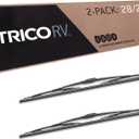 Trico RV 28 Inch Pack of 2 Heavy Duty & Automotive Replacement RV Windshield Wipers w/12x4 Hook Attachment (67-2828-4), Black