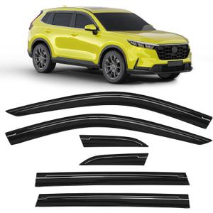 6-pcs Low-Profile Window Rain Guard for Honda CR-V CRV 2023 2024 2025 2026 Rain Guards Side Window Visors Extra-Thick Vent Visor Window Deflectors Tape-on Vent Shades Car Accessories