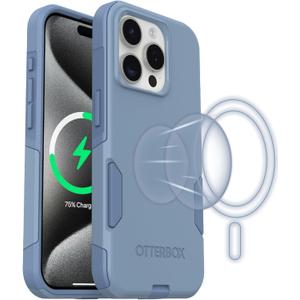 OtterBox iPhone 15 Pro - Commuter MagSafe Case - Slim & Tough - Pocket-Friendly - Dual Layer Drop Protection - Port Covers  Non-Retail Packaging - Denim OtterBox iPhone 15 Pro - Commuter MagSafe Case - Slim & Tough - Pocket-Friendly - Dual Layer Drop Protection - Port Covers  Non-Retail Packaging - Denim