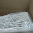 Mind Reader Slim Laundry Hamper with Lid, 60L Clothes Basket, Ventilated Plastic, Ivory