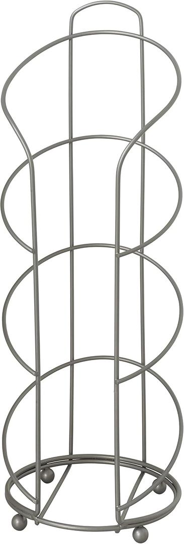 Zenna Home Toilet Paper Holder, Reserve Stand, Up to 4 Rolls of Toilet Tissue Storage, in Satin Nickel