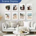 PEALSN 18x24 Poster Frame Set of 6, Display Pictures 16 x 20 with Mat or 18 x 24 without Mat for Wall Mounting Display, poster frames 18 x 24 for Wall Decor, White