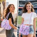 MOONBABY Mesh Beach Tote Bag for Stadium Events 12x6x12 Net Purse Bag for Women with Detachable Long Strap for Work, Sports