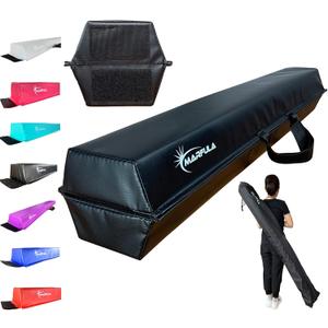 MARFULA Balance Beam - Folding Floor Gymnastics Equipment for Kids, Non Slip Base - 6 FT to 10 FT for Home Gym Use