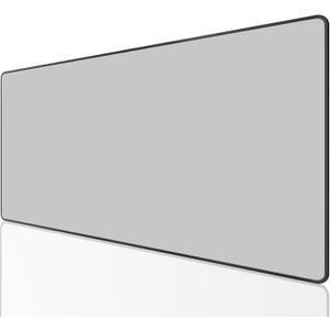 KTRIO Large Gaming Mouse Pad with Stitched Edges, Extended Mousepad with Superior Micro-Weave Cloth, Non-Slip Base, Water Resist Keyboard Pad for Gamer, Office & Home, 31.5x15.7in, Silver Grey