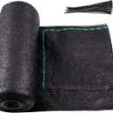 Amagenix 70% Eyelets Shade Cloth Roll 5'10" x 100 FT Cuttable Sun Shade Mesh Tarp UV Resistant Screen Cover for Garden, Patio, Greenhouse, Kennel, Canopy, Black