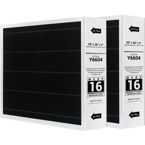 2 Pack Y6604 20x26x5 Air Filter MERV 16, Compatible with Lennox PureAir PCO3-20-16 Air Purifier and Replacement for Lennox Y6604 Filter