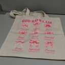 Aesthetic Christian Gifts Tote Bag for Church, Religious Tote Bag for Bible Study, Medium Size with Inner Pocket (Pink)