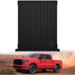 LASFIT 5.7FT Truck Bed Mat with Rambox for Ram 1500 2009-2025 2026 & RAM 1500 Classic 2019-2024 Short Bed (5FT7 / 67.4inches), All Weather Custom Fit Truck Cargo Bed Liner, Black
