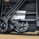 Collapsible Wagon 220 lbs., Heavy Duty Wagon Carts Foldable, Portable Wagons for Groceries, Beach Cart with All-Terrain Wheels & Drink Holders, Utility Wagon for Shopping, Sports, Camping, Black