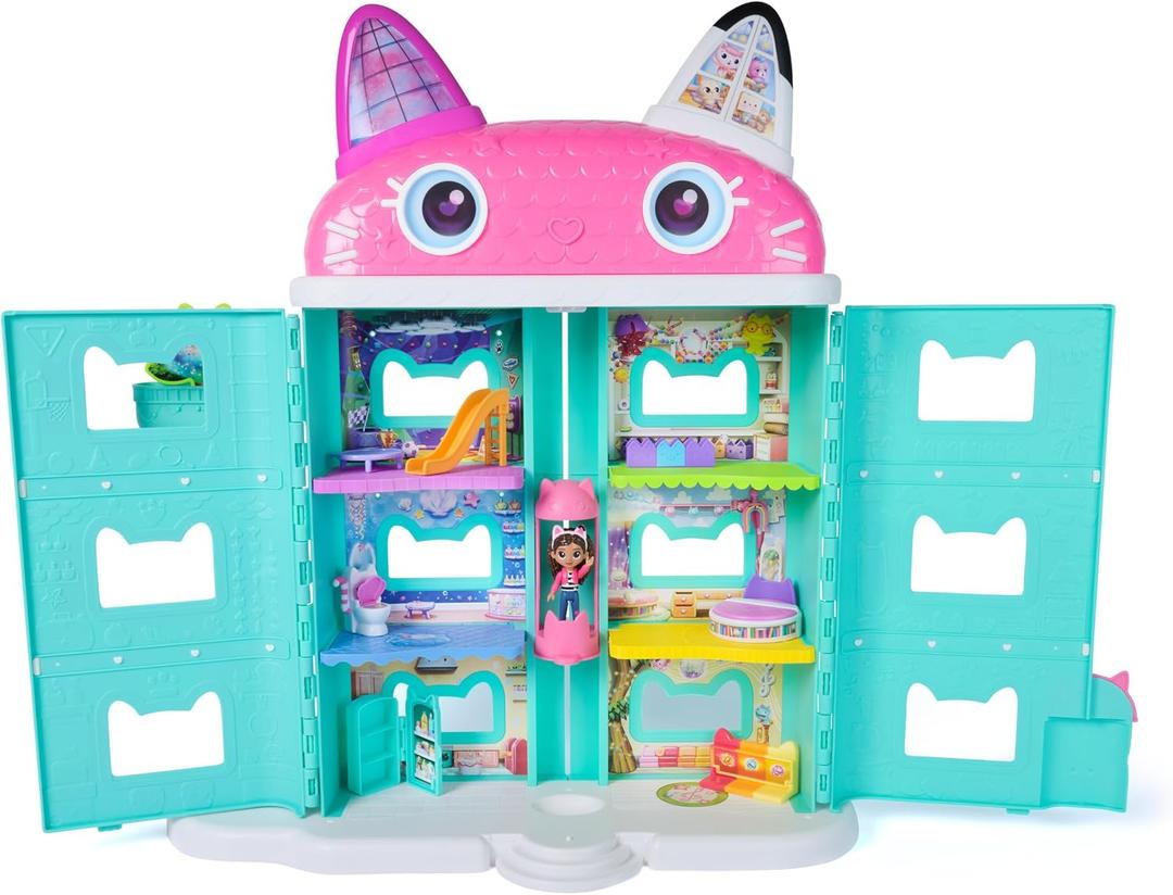 DREAMWORKS GABBY'S DOLLHOUSE: Gabby's Cat Dollhouse, Movie-Inspired Figure & Accessories, Toys for Boys & Girls Ages 3+, 60 cm