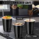 100 Pack Black Plastic Cups 12 oz,Disposable Cups for Party,Heavy Duty Drinking Cup,Graduation Shot Cups for Wedding Birthday Beer Taste Serving Snack Sample Tastings Barbecues Picnic